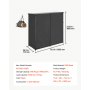 VEVOR Estantería de Leña para Exteriores Carga de 730 kg Soporte de Madera, Almacenamiento para Patio, Terraza, Jardín, con Cubierta Impermeable, 1850 x 715 x 1855 mm, Bolsa para Transportar Maderas