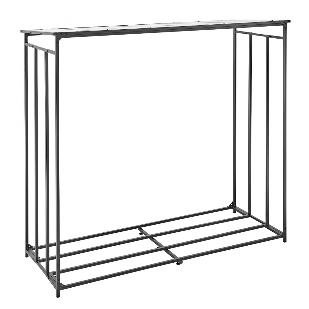 VEVOR Estantería de Leña para Exteriores 1850 x 715 x 1855 mm con Toldo, Soporte de Madera para Jardín, Patio, Terraza, Capacidad de Carga de 730 kg, Acero al Carbono, Bolsa para Transportar Madera