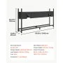 VEVOR Estantería de Leña para Exteriores Carga de 1100 kg Leñero Exterior, Soporte de Madera para Patio, Terraza, Jardín, Chimenea, 1240 x 355 x 2440 mm, con Cubierta Impermeable, Acero al Carbono