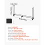 VEVOR Estante de Almacenamiento de Leña 257x36x117 cm Marco de Metal con Recubrimiento en Polvo Soporte de Leña con Cubierta para Exterior Carga de 299,4 kg para Chimenea, Terraza, Jardín, Negro
