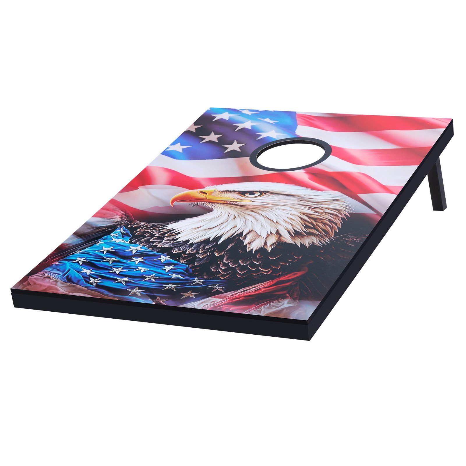 VEVOR Juego de Cornhole, Tablero de Lanzamiento Portátil de Madera MDF, Ideal para Adultos a Jugar en Interiores y Exteriores, con 8 Bolsas de Frijoles y Estuche de Transporte, 900 x 600 x 39 mm