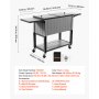 VEVOR Carrito Nevera con Ruedas 75,71 L, Carrito Refrigerador con Estantes Laterales e Inferior, Abridor de Botellas, Enfriador de Bebidas Portátil para Patios, Camping, Fiestas en Piscina, Exterior