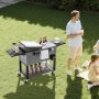 VEVOR 75.7L Rolling Ice Chest, Hold up to 50 Bottles / 110 Cans, Portable Patio Party Bar Drink Cooler Cart with Bottom Shelf & Foldable Side Shelves, Beverage Pool with Swivel Wheels & Bottle Opener