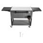 VEVOR 75.7L Rolling Ice Chest, Hold up to 50 Bottles / 110 Cans, Portable Patio Party Bar Drink Cooler Cart with Bottom Shelf & Foldable Side Shelves, Beverage Pool with Swivel Wheels & Bottle Opener