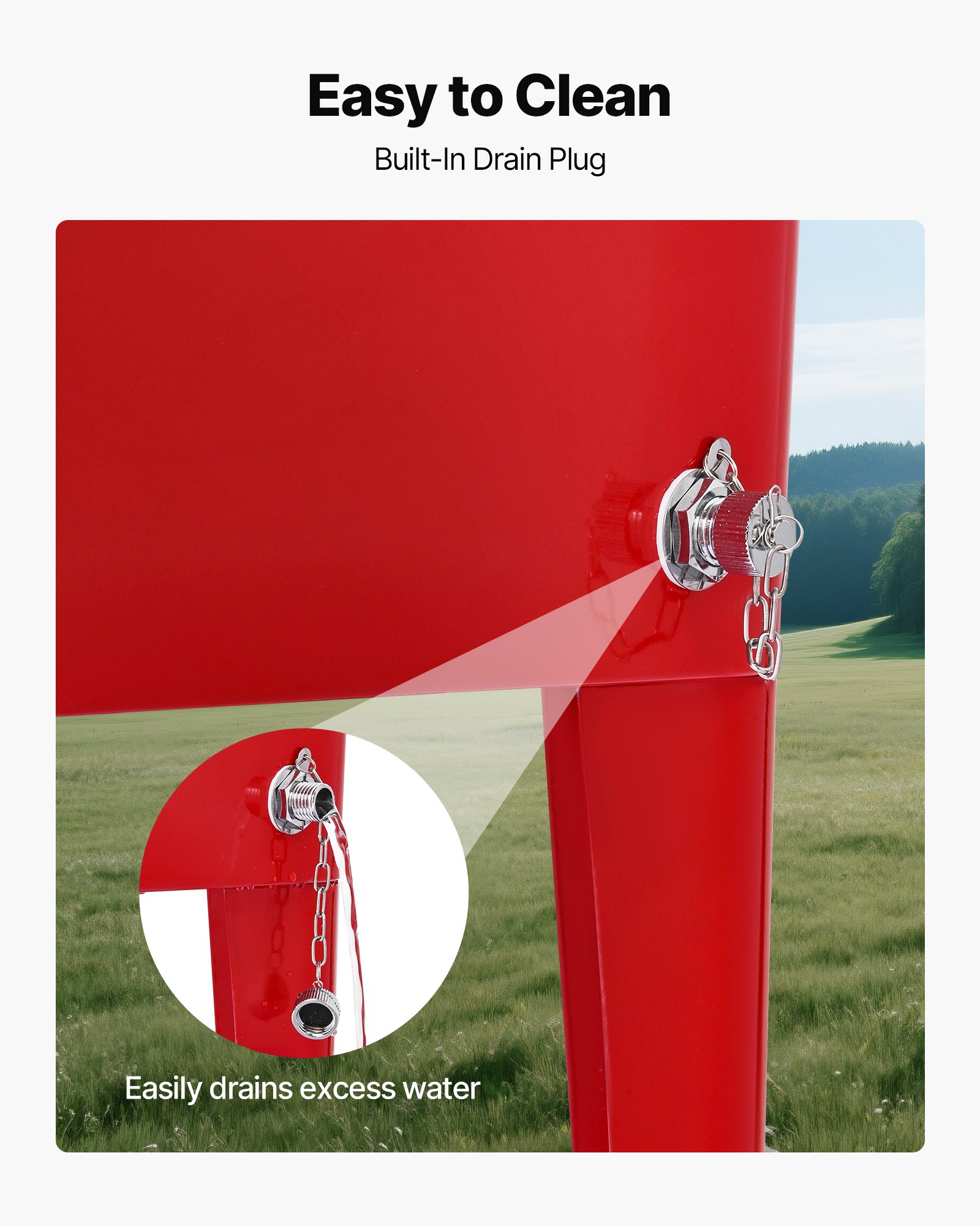 VEVOR Carrito Nevera con Ruedas 75,71 L, Carrito Refrigerador con Abridor de Botellas, Enfriador de Bebidas Portátil para Patios, Camping, Fiestas en Piscina, Exterior, 915 x 465 x 880 mm, Rojo