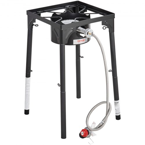 VEVOR Estufa de Camping al Aire Libre Estufa de Gas para Barbacoa Estufa de Camping de 1 Quemador 40 x 40 x 70 cm Parrilla de Gas de 30000 BTU Uso al Aire Libre para Eventos, Carnaval, Fiestas de Boda