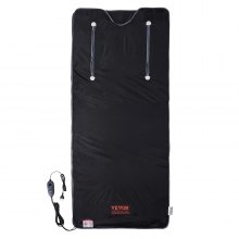 VEVOR Manta de sauna con calefacción por infrarrojos lejanos con orificios para los brazos para Detox Oxford 71x31 pulgadas