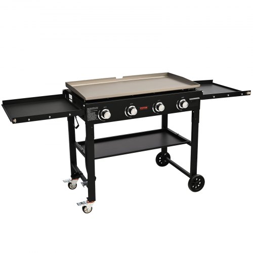 VEVOR-plancha de Gas comercial para encimera, parrilla superior plana, carrito de restaurante, placa caliente