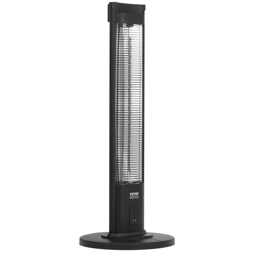 Calentador infrarrojo VEVOR, calentador eléctrico de ambiente con control remoto de 2000 W, calentador de patio con 3 velocidades, temporizador y protección antivuelco, para exteriores/interiores, para dormitorio, estudio, porche, comedor, estudio, soporte