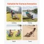 VEVOR Silla de Playa Plegable Capacidad Máxima de 150 kg con Respaldo Alto de Malla, Almohada, Silla de Camping Portátil, Ancho, Resistente con Portavasos para Picnics Barbacoa Exteriores Aire Libre