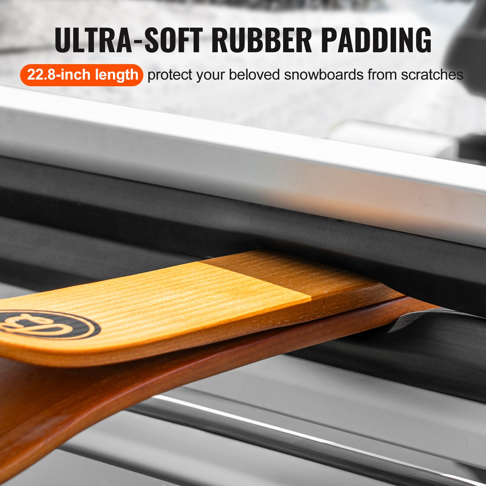 VEVOR Ski and Snowboard Roof Rack, 31.7 Inch Universal Ski Carrier for Car Roofs, Fits Most Crossbars, for Transporting Up To 6 Pairs of Skis or 4 Snowboards, Aluminum Snowboard Ski Carrier with Lock and Rubber Padding