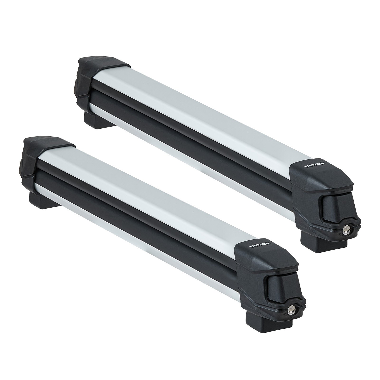 VEVOR Portaequipajes de Techo, para hasta 6 Pares de Esquís/4 Tablas de Snowboard, con Cerradura con Acolchado de Goma, para Transportar Cañas de Pescar y Patinetas, 915 x 85 x 100 mm, Negro