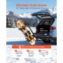 VEVOR Portaesquís de Techo, para hasta 6 Pares de Esquís/4 Tablas de Snowboard, con Cerradura con Cinturón de Seguridad y Acceso Inclinable, el Soporte Ajustable Se Adapta a la Barra de Remolque
