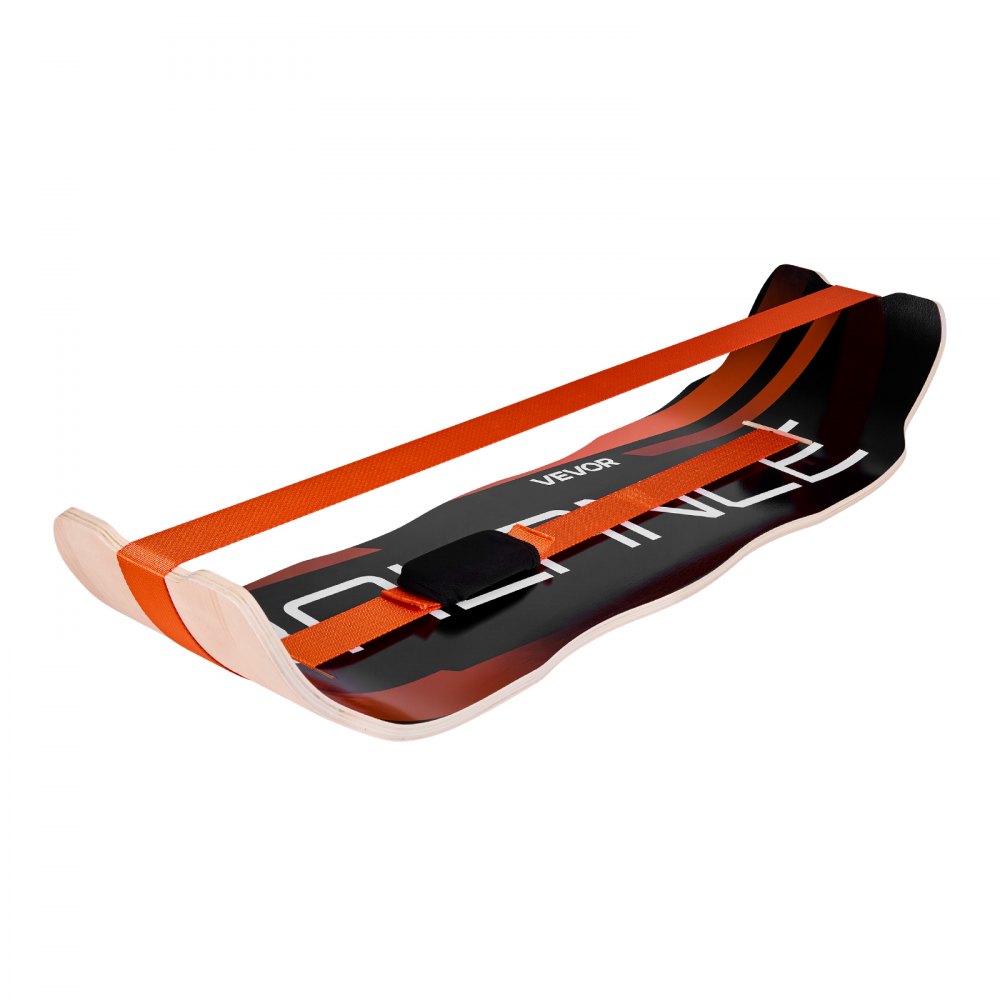 VEVOR Tabla de Equilibrio Curvada de Madera 107 x 28 x 16,5 cm, Entrenador de Tabla de Equilibrio para Adultos, Compacto y Ligero, para Ejercicios de Core, Gimnasio en Casa, Yoga, Pilates, Naranja