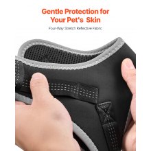 VEVOR Rodillera para Pata Trasera Izquierda Ajustable de Perro, Talla XL, Negro