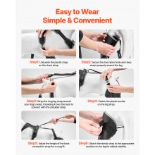 VEVOR Rodillera para Pata Trasera Izquierda Ajustable de Perro, Talla XL, Negro