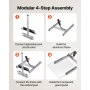VEVOR Aserradero de Motosierra Móvil, Aserradero para Vigas de Tablones de 41-51 cm, Guía de Corte Transversal de Madera con Protector, Grosor de Corte 0,508 a 29,99 cm, 405 x 315 x 467 mm, Plata