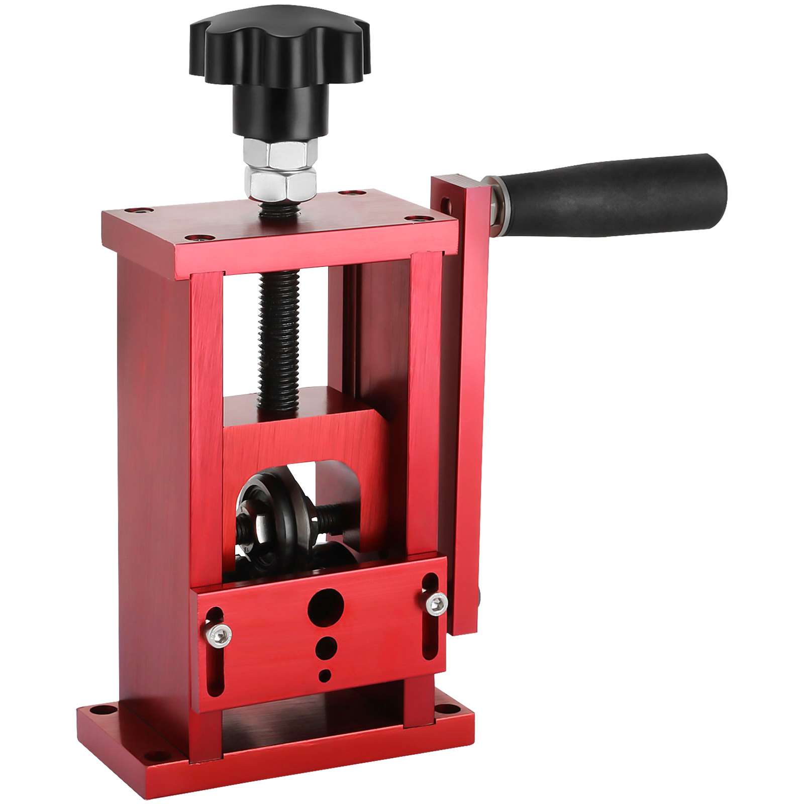 VEVOR Máquina Pelacables de Cobre de 1,5-20 mm 1 Cuchilla, Pelacables Reciclaje de Metal Dimensión de 70 x 80 x 160 mm, Herramienta de Pelado de Cables Manual y Semiautomático para Garaje Rojo