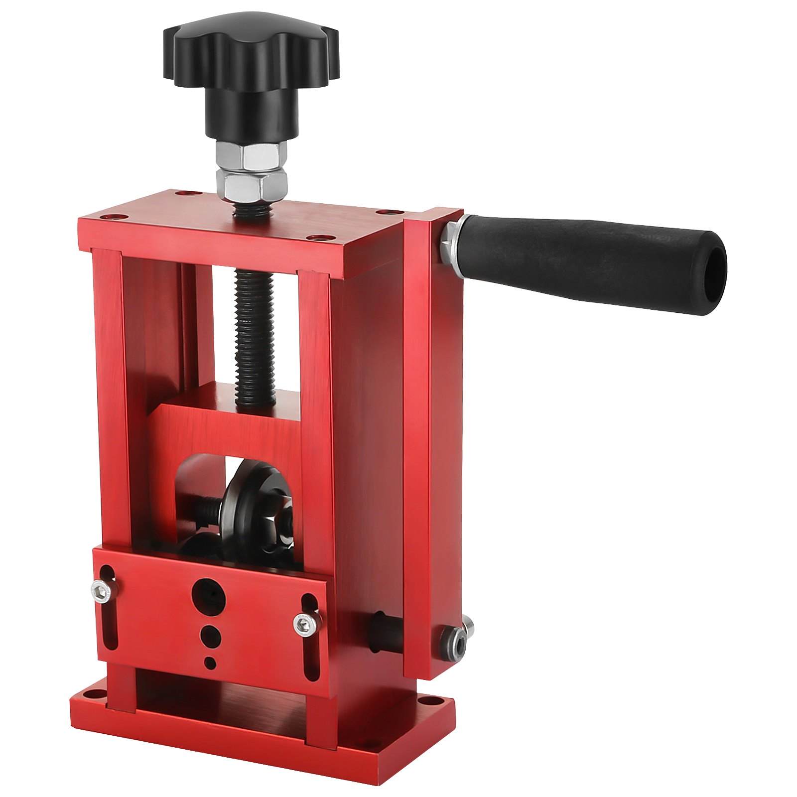 VEVOR Máquina Pelacables de Cobre de 1,5-20 mm 1 Cuchilla, Pelacables Reciclaje de Metal Dimensión de 70 x 80 x 160 mm, Herramienta de Pelado de Cables Manual y Semiautomático para Garaje Rojo