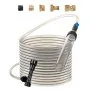 VEVOR Aspirador de Grava para Acuario, Manguera de PVC de 10458 x 220 x 58 mm, Aspirador de Grava para Tanque de Peces, Aspirador de sifón para Tanque de Peces, 3 Tipos de Adaptadores de latón