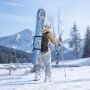 VEVOR Mochila de Viaje para Botas de Esquí, 55 L, para Hombre y Mujer, Impermeable, Exterior e Inferior, Oxford 1680D Resistente, para Snowboard, Casco, Gafas y Guantes, Negro, 410 x 270 x 500 mm