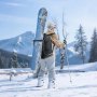 VEVOR Bolsa para Botas de Esquí, Mochila de Viaje de 65 L, con Exterior y Base Impermeables, Oxford 1680D, para Esquís, Snowboards, Cascos, Gafas, Guantes y Accesorios, Negro, 410 x 270 x 500 mm