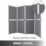 240x180cm Biombo Negro 8 Paneles Plegable Para Separar Ambientes O Habitaciones