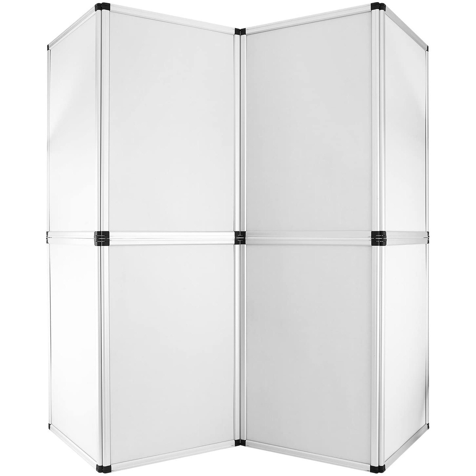 240x180cm Biombo Negro 8 Paneles Plegable Para Separar Ambientes O Habitaciones