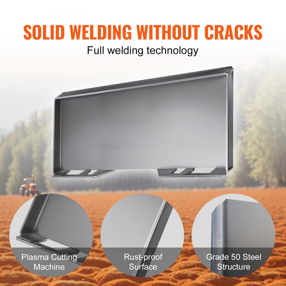 VEVOR 3/8 inch compact loader mounting plate, quick-release mounting plate, mounting plate, quick-release loader plate, compatible with compact loaders and tractors from Deere, Kubota, Bobcat, Mahindra