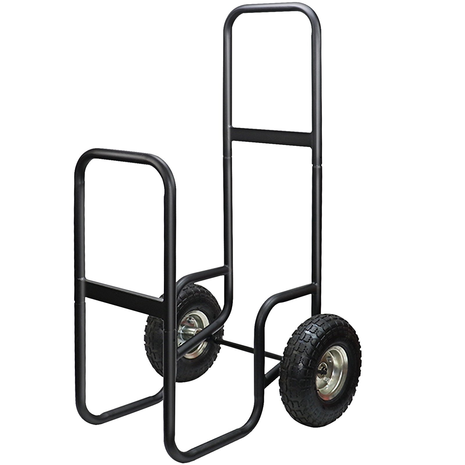 VEVOR Carro para Leña con Ruedas Acero Carga de 100 kg con Lona 56,5x55,5x105 cm