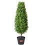 VEVOR - Árbol topiario artificial de boj, 36 pulgadas de alto (2 piezas), árboles topiarios de imitación, planta verde artificial con hojas adicionales, maceta y pequeña decoración, juego de vegetación con clasificación UV para decoración del hogar en interiores y exteriores