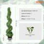 VEVOR Boj Topiario Artificial 122 cm Espiral de Boj Artificial 2 Plantas Falsas de PE 10 Hojas Recambiables con Maceta Inodora para Decoración de Exteriores Interiores Jardín Terraza Balcón Entrada