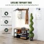 VEVOR Árbol topiario artificial de boj, 60 pulgadas de alto (2 piezas), árboles topiarios artificiales en espiral, planta artificial con hojas adicionales, maceta y pequeña decoración, juego de vegetación con clasificación UV para decoración del hogar en interiores y exteriores