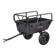 VEVOR Remolque Utilitario para Jardín de 144 x 57,5 x 69 cm Carga de 226,8 kg