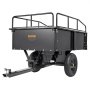 VEVOR Remolque Volquete Capacidad de Carga de 340kg Remolque Utilitario de Jardín Resistente con Laterales Extraíbles Carro de Transporte Volquete de 0,4m³ para Tractor, Cortacésped, ATV, 200x66x76 cm