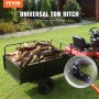 VEVOR Remolque Volquete Capacidad de Carga de 340kg Remolque Utilitario de Jardín Resistente con Laterales Extraíbles Carro de Transporte Volquete de 0,4m³ para Tractor, Cortacésped, ATV, 200x66x76 cm