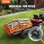 VEVOR Remolque Volquete Capacidad de Carga de 680kg Remolque Utilitario de Jardín Resistente con Laterales Extraíbles Carro de Transporte Volquete de 0,4m³ para Tractor, Cortacésped, ATV, 200x66x76 cm