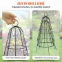 Campana de alambre para gallinero VEVOR con anillo de gancho para fácil transporte y diseño apilable para ahorrar espacio de almacenamiento.