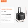 VEVOR Estuche de Maquillaje con Ruedas 3 Niveles Conveniente Maleta de Almacenamiento de Transporte con Asas Correa, Caja Bolsa de Maquillaje Oxford Impermeable Profesional Regalo de Maquillaje, Negro