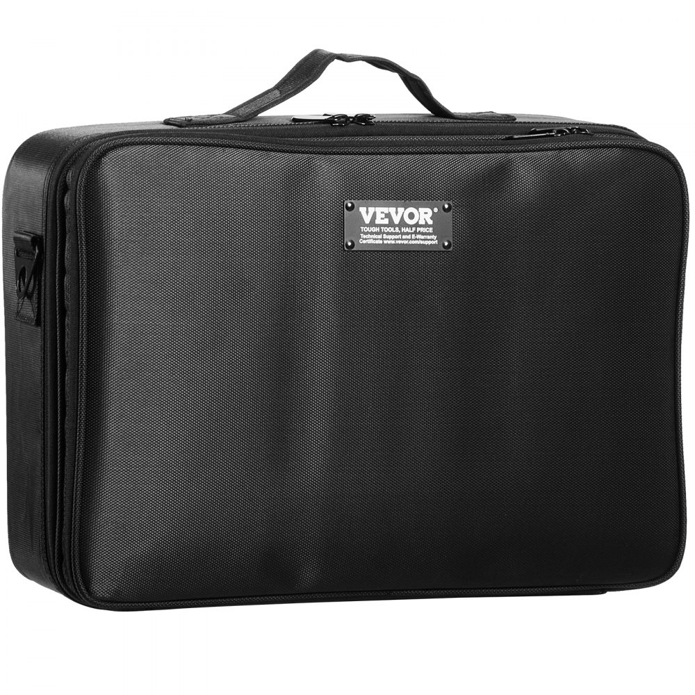 VEVOR Cosmetic Case with 3 Layers of Storage, Makeup Bag made of Oxford Fabric, Waterproof and Wear-Resistant, Makeup Case, Makeup Bag, Cosmetic Pouch, Makeup Organizer, 460x300x125mm