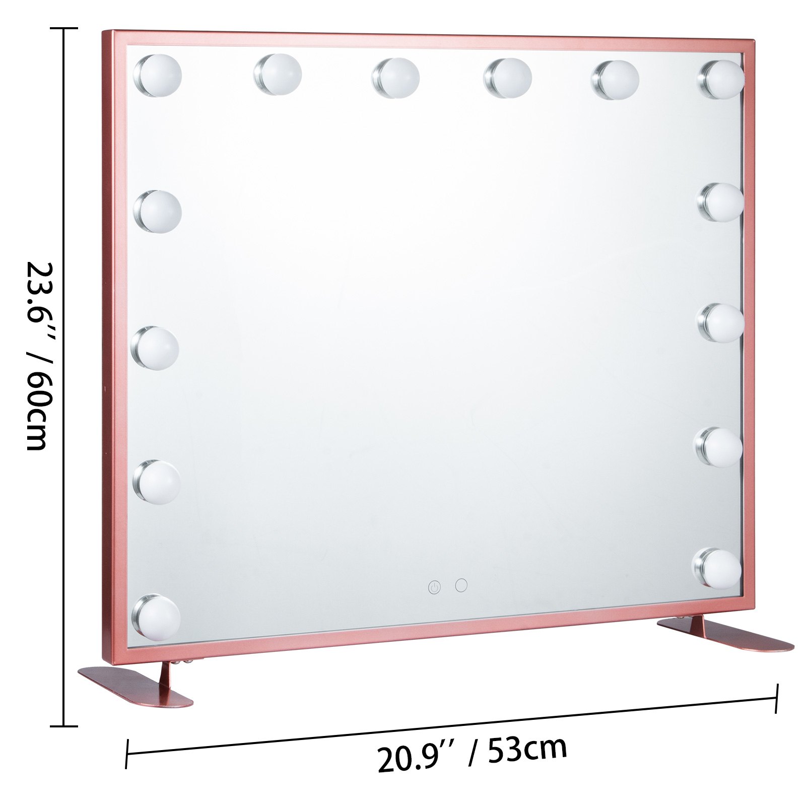 Espejo De Maquillaje Espejo De Vanidad Espejos Cosméticos Iluminado 600x500mm