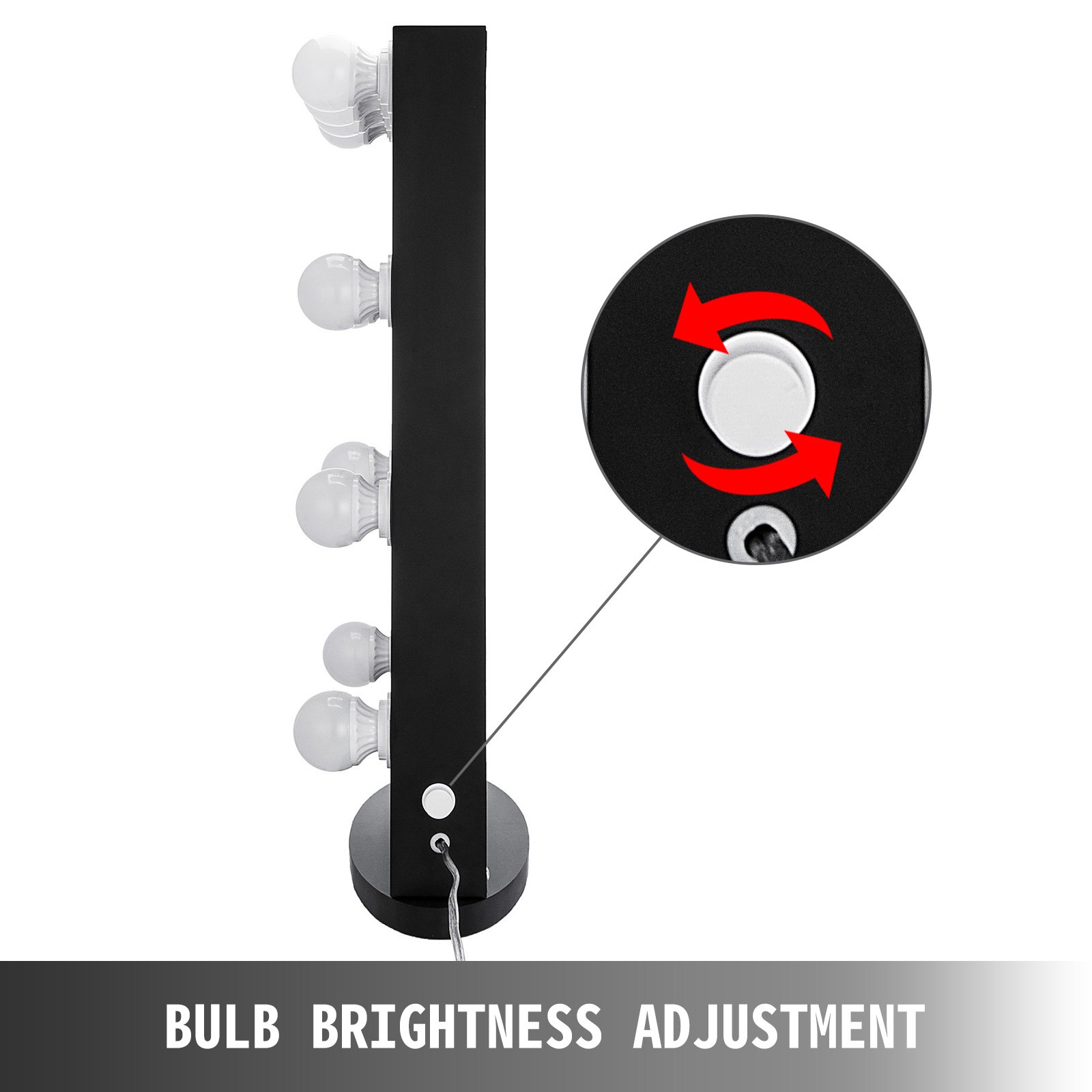 Espejo De Maquillaje Con 12 Luces Led 65x50cm Espejo De Vanidad Marco De Hierro