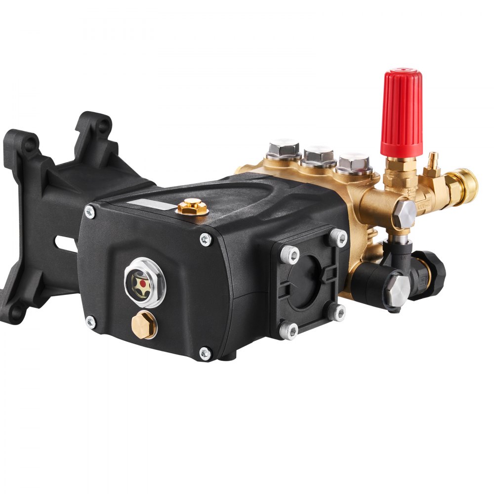 VEVOR High Pressure Washer Pump, 1-inch Shaft, Horizontal Triplex Piston, 4200 PSI, 4.2 GPM, Replacement High Pressure Washer Pump Set with 5 Nozzles, Replacement Pump up to 500 Hours of Continuous Operation, Replacement Pump
