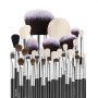 VEVOR Juego de 34 Brochas de Maquillaje Profesional a Base, Difuminar Sombras de Ojos, Corrector y Rubor, con Cerdas Suaves, Mango Ergonómico de Madera y Estuche de Viaje Incluido, Color Negro