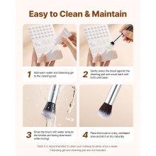 VEVOR Juego de 34 Brochas de Maquillaje para Base Difuminado y Sombras de Ojos