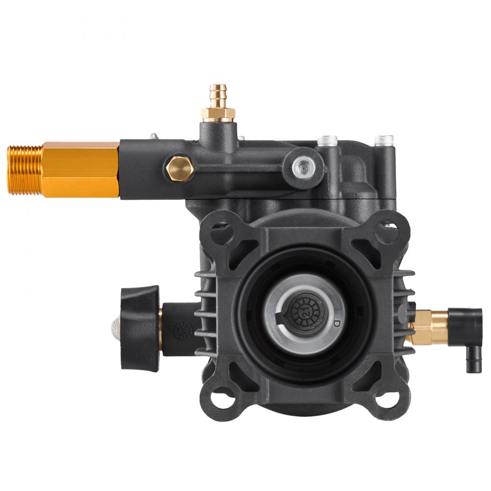 VEVOR High Pressure Washer Pump, 3/4 Inch Horizontal Shaft, 3500 PSI, 2.5 GPM, Replacement High Pressure Washer Pump Kit with 5 Nozzles, Hardware and Siphon Tube, up to 150 Hours, High Pressure Washer Replacement Pump