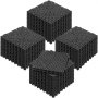 VEVOR Loseta de PVC Losetas Autoventiladas 50 PCS Baldosa de Clip Calada para Suelo 30x30x1,5 cm Baldosa de Jardín de Enclavamiento Drenaje Rápido Interior Exterior para Terraza Cocina Spa Baño, Negro