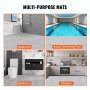 VEVOR Loseta de PVC Losetas Autoventiladas 50 PCS Baldosa de Clip Calada para Suelo 30x30x1,5 cm Baldosa de Jardín de Enclavamiento Drenaje Rápido Interior Exterior para Terraza Cocina Spa Baño, Gris