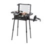 VEVOR Estuche de Maquillaje con Cerradura, Espejo, 4 Bandejas de Almacenamiento, Portaescobillas, Caja de Almacenamiento de Cosméticos con Ruedas Giratorias de 360° en Soporte para Estudio de Artista
