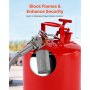 VEVOR Bidón de Seguridad, Contenedor de Seguridad Tipo II de 19 L con Supresor de Llamas, Tapa de Cierre Automático y Pico Metálico Flexible, para Materiales Inflamables, Volor Rojo, 297 x 430 mm